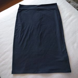 Black pencil bodycon skirt